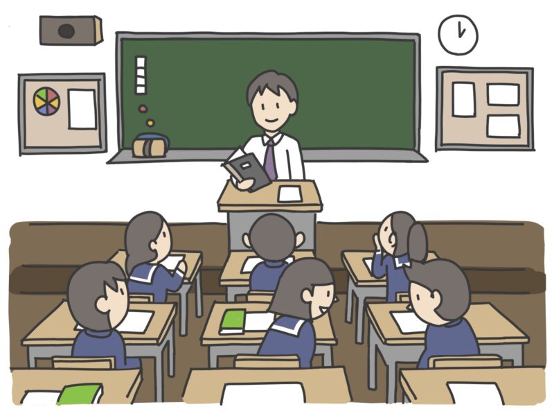 数学を学ぶ生徒と先生